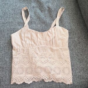 Tan Cropped Tank